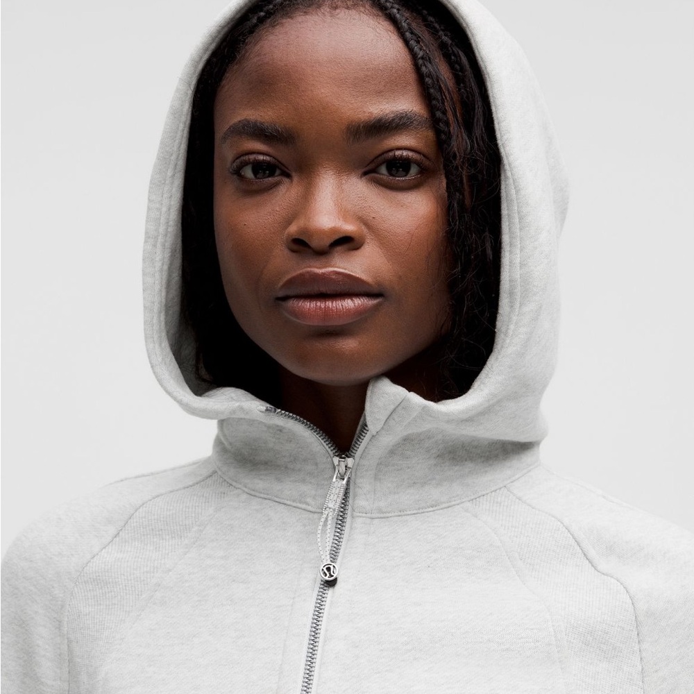 Lululemon Scuba Oversized Half-Zip Hoodie Heathered Core Ultra Light Grey - Picture 4 of 14